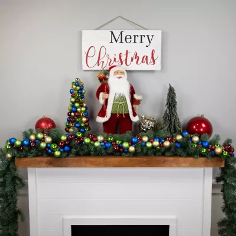 Northlight 6ft Multi 2-Finish Ball Christmas Indoor Garland