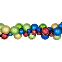 Northlight 6ft Multi 2-Finish Ball Christmas Indoor Garland