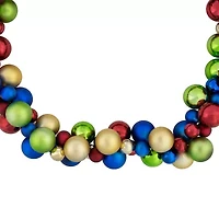 Northlight 6ft Multi 2-Finish Ball Christmas Indoor Garland