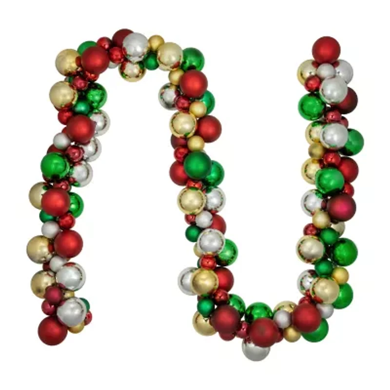 Northlight 6ft 2-Finish Ball Christmas Indoor Garland