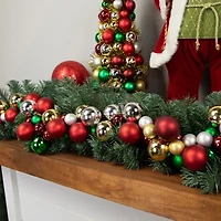 Northlight 6ft 2-Finish Ball Christmas Indoor Garland