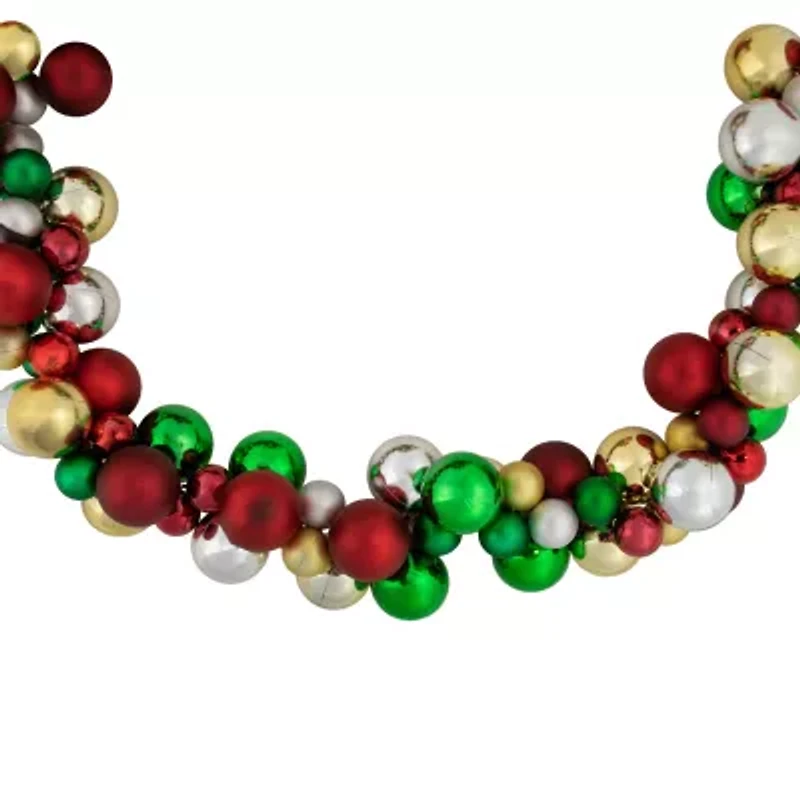 Northlight 6ft 2-Finish Ball Christmas Indoor Garland