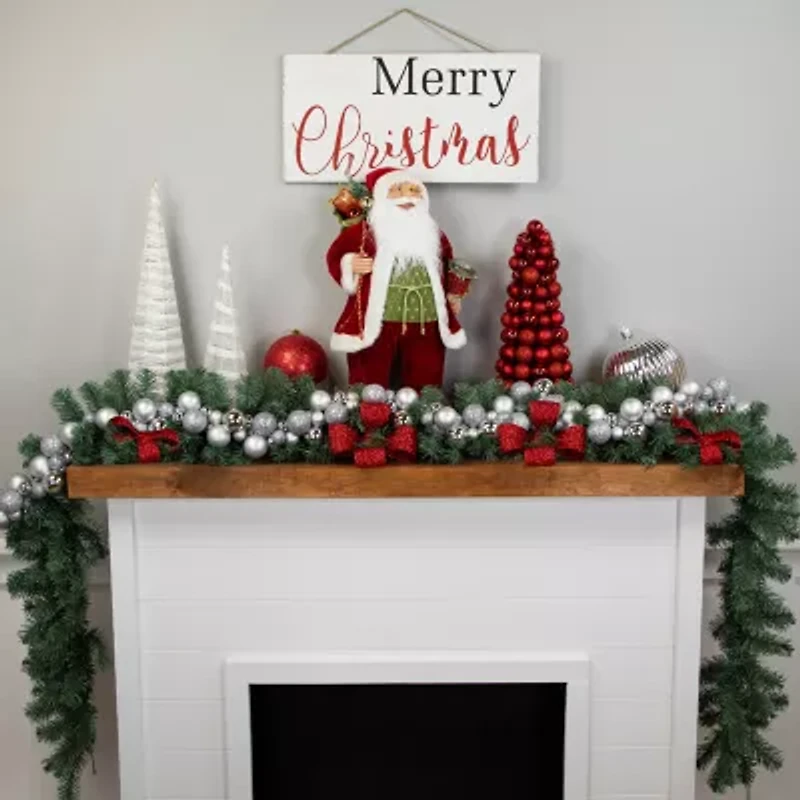 Northlight 6ft Silver Ball Finish Christmas Indoor Garland