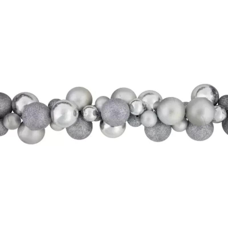 Northlight 6ft Silver Ball Finish Christmas Indoor Garland