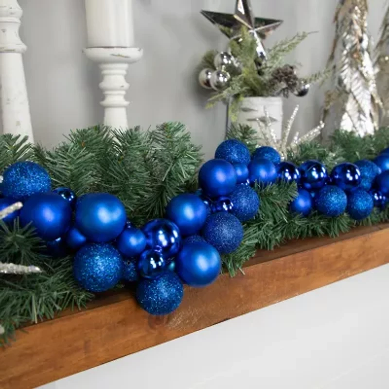 Northlight 6ft 3-Finish Shatterproof Christmas Indoor Garland