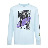 Hurley Big Kid Boys Crew Neck Long Sleeve Regular Fit Graphic T-Shirt