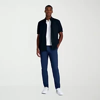 Haggar Life Khaki Flex Mens Comfort Waistband Straight Fit Flat Front Pant