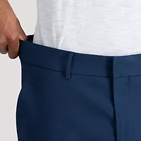 Haggar Life Khaki Flex Mens Comfort Waistband Straight Fit Flat Front Pant