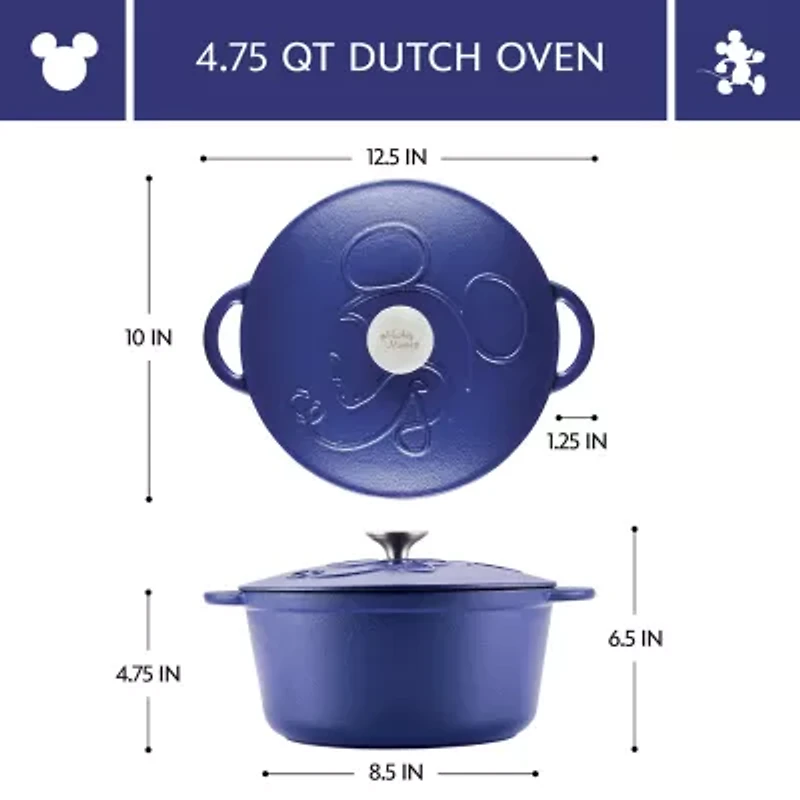 Farberware Disney Bon Voyage Pre-Seasoned Cast Iron 4.5-qt. Dutch Oven