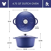 Farberware Disney Bon Voyage Pre-Seasoned Cast Iron 4.5-qt. Dutch Oven