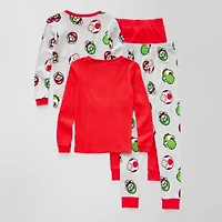 Little & Big Kid Boys Super Mario Crew Neck Long Sleeve 4-pc. Pajama Sets