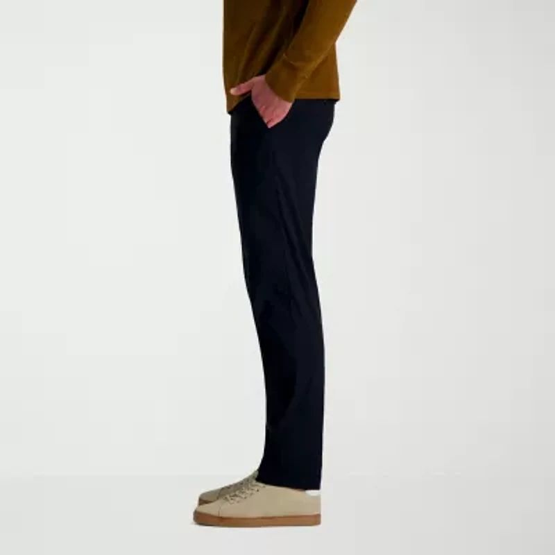 Haggar Life Khaki Flex Mens Comfort Waistband Straight Fit Flat Front Pant