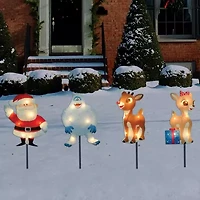 Northlight Rudolph And Friends Pathway Markers Christmas Yard Art