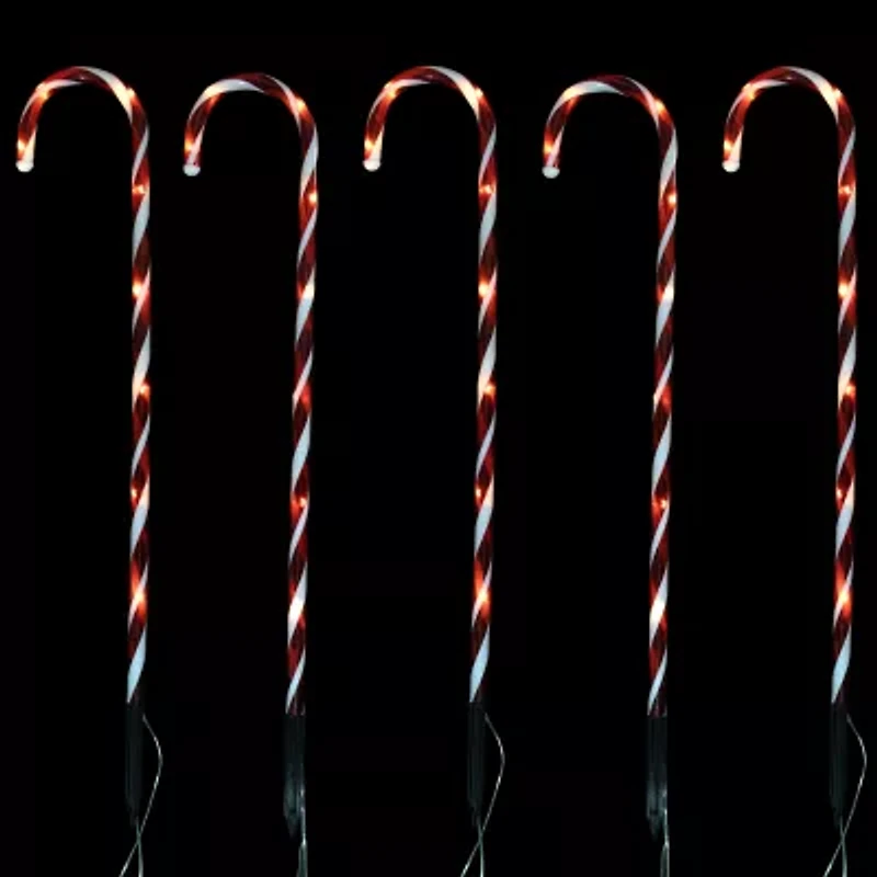 Northlight Lighted Candy Cane Lawn Stakes Christmas Yard Art