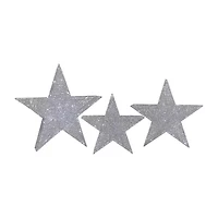 Northlight 24in Led Silver Stars Christmas Yard Art