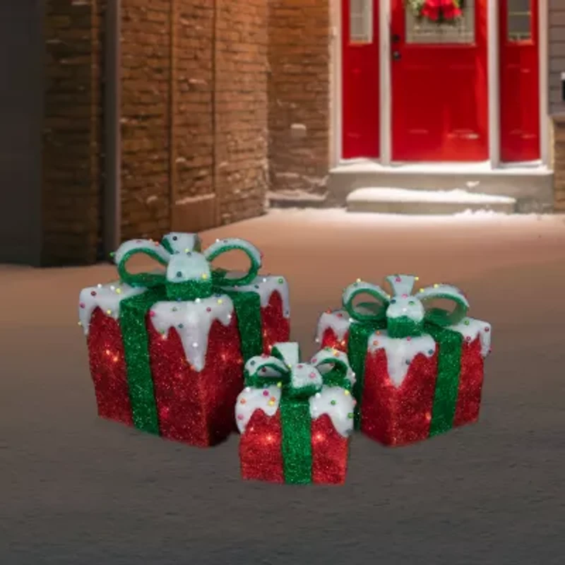 Northlight Lighted Gift Boxes Christmas Yard Art