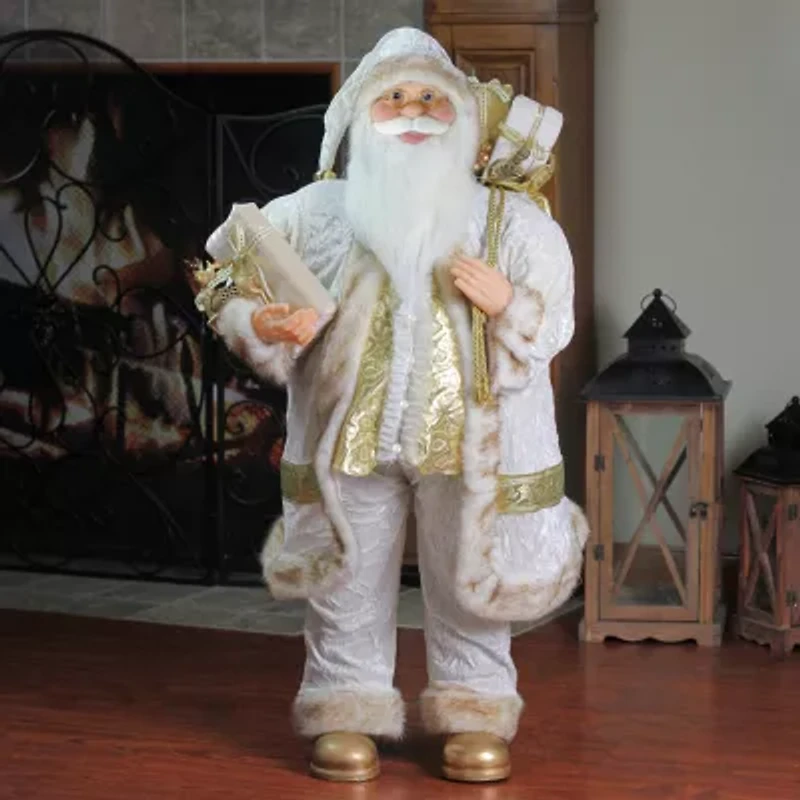 Northlight 36in Gift Bag Christmas Santa Figurine