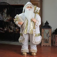 Northlight 36in Gift Bag Christmas Santa Figurine