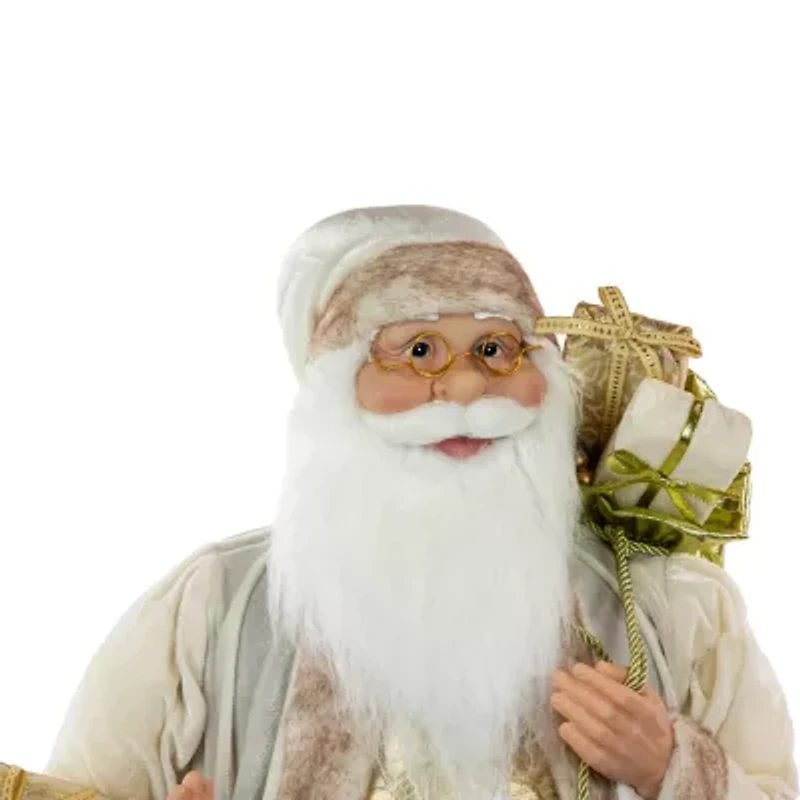 Northlight 36in Gift Bag Christmas Santa Figurine