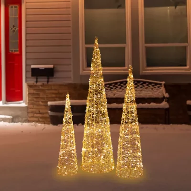 Northlight Led Cone Trees Christmas Yard Art