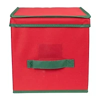 Northlight Red And Green Single Compartment Ornament Storage