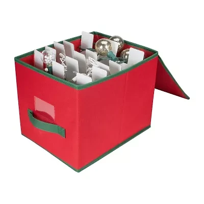 Northlight Red And Green Single Compartment Ornament Storage