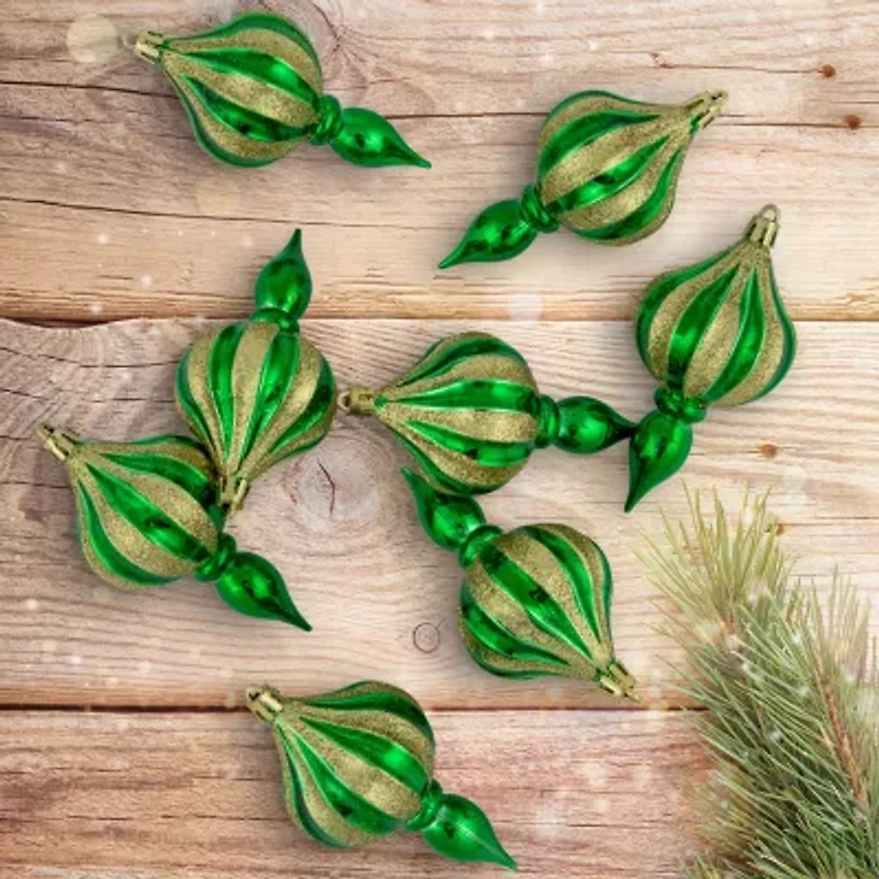 Northlight 4.75in Finial 8- pc Christmas Ornament