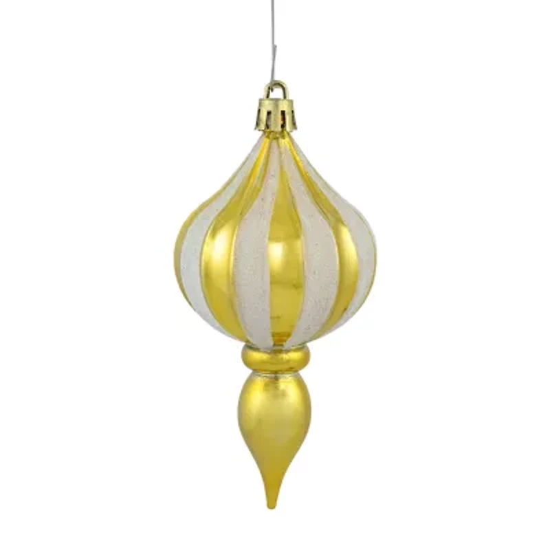 Northlight 4.75in Gold Finial 8-pc Christmas Ornament
