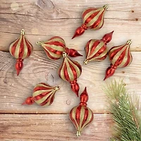 Northlight 4.75in Finial 8-pc Christmas Ornament