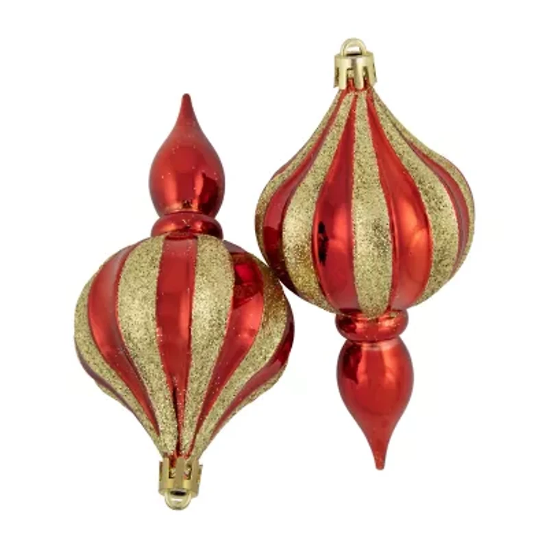 Northlight 4.75in Finial 8-pc Christmas Ornament
