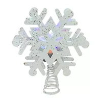 Northlight 12in Prelit Snowflake Christmas Tree Topper