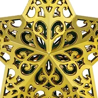 Northlight 9.5in Led Gold Star Christmas Tree Topper