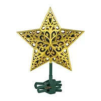 Northlight 9.5in Led Gold Star Christmas Tree Topper