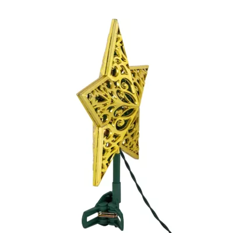 Northlight 9.5in Led Gold Star Christmas Tree Topper