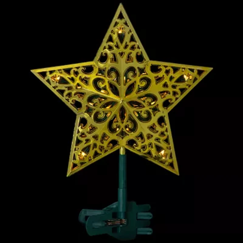 Northlight 9.5in Led Gold Star Christmas Tree Topper