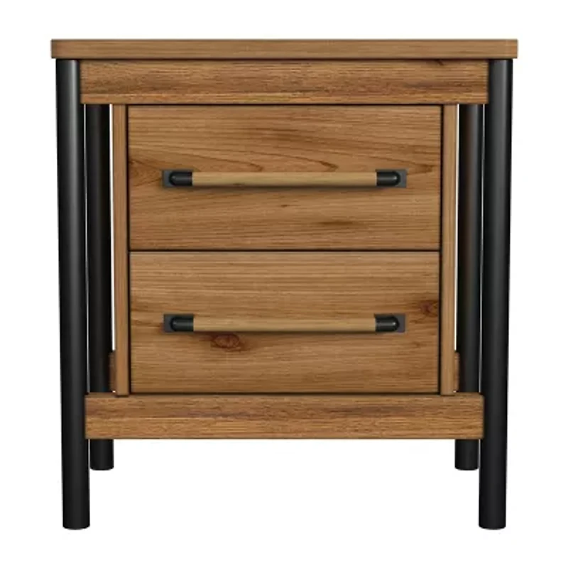 Norcross 2 Drawer Nightstand in Hickory