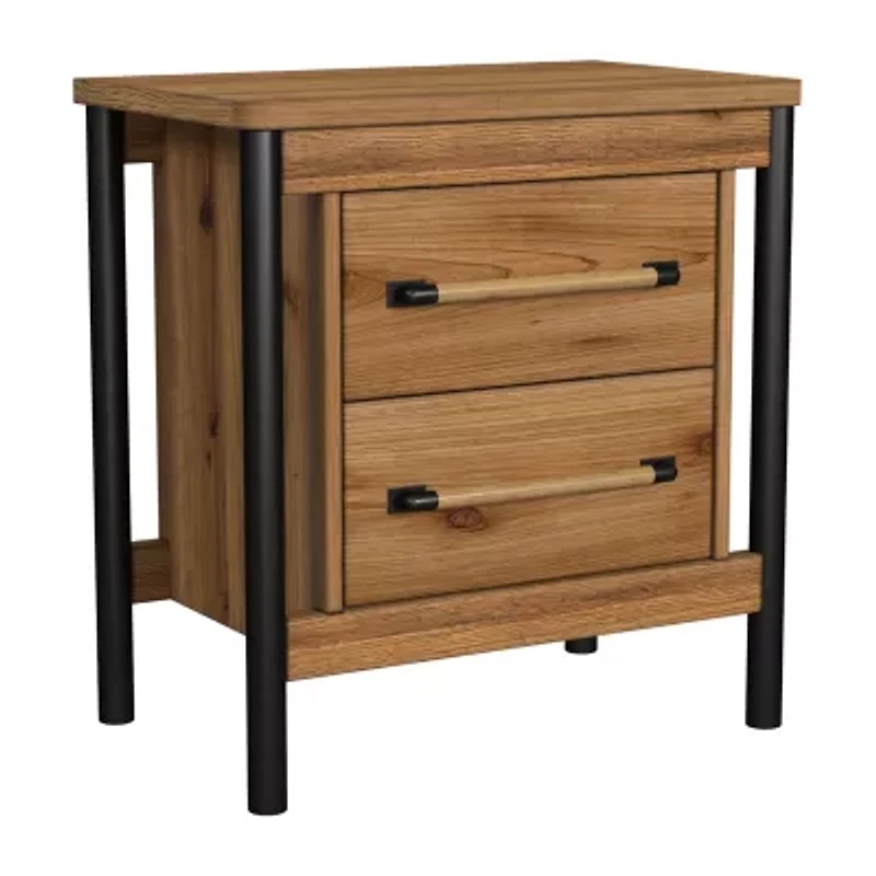 Norcross 2 Drawer Nightstand in Hickory