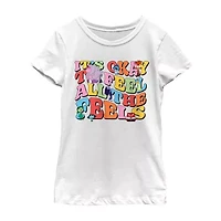 Little & Big Kid Girls Crew Neck Short Sleeve Inside Out T-Shirt