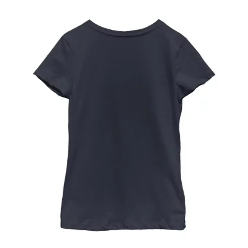 Little & Big Kid Girls Crew Neck Short Sleeve Inside Out T-Shirt