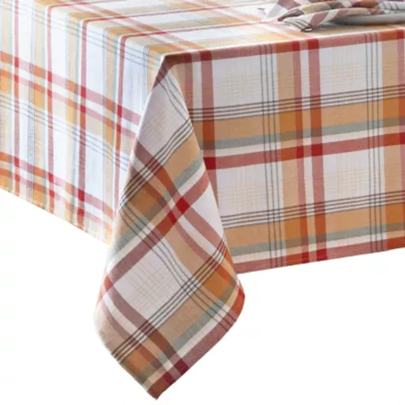 Elrene Home Fashions Seneca Plaid Harvest Cotton Rectangle Tablecloth
