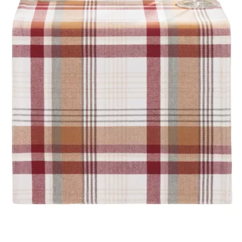 Elrene Home Fashions Seneca Plaid Harvest Cotton Table Runner