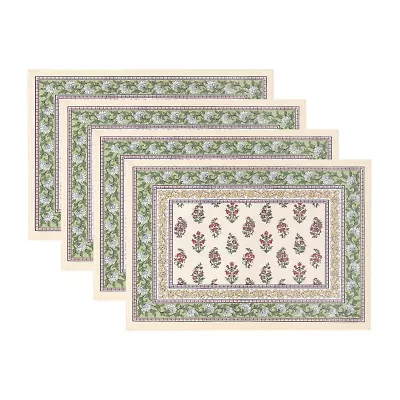 Elrene Home Fashions Nomad Harvest Block Print 4-pc. Placemat