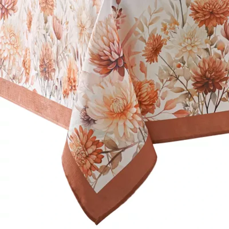 Elrene Home Fashions Autumn Blooms Rectangle Tablecloth