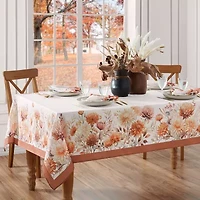 Elrene Home Fashions Autumn Blooms Rectangle Tablecloth
