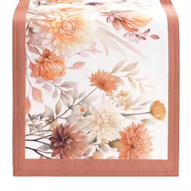 Elrene Home Fashions Autumn Blooms Table Runner