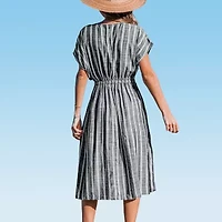 CUPSHE Womens Striped Dress Swimsuit Cover-Up