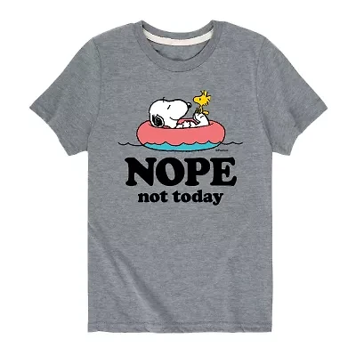 Snoopy Little & Big Kid Boys Crew Neck Short Sleeve Regular Fit Peanuts Graphic T-Shirt