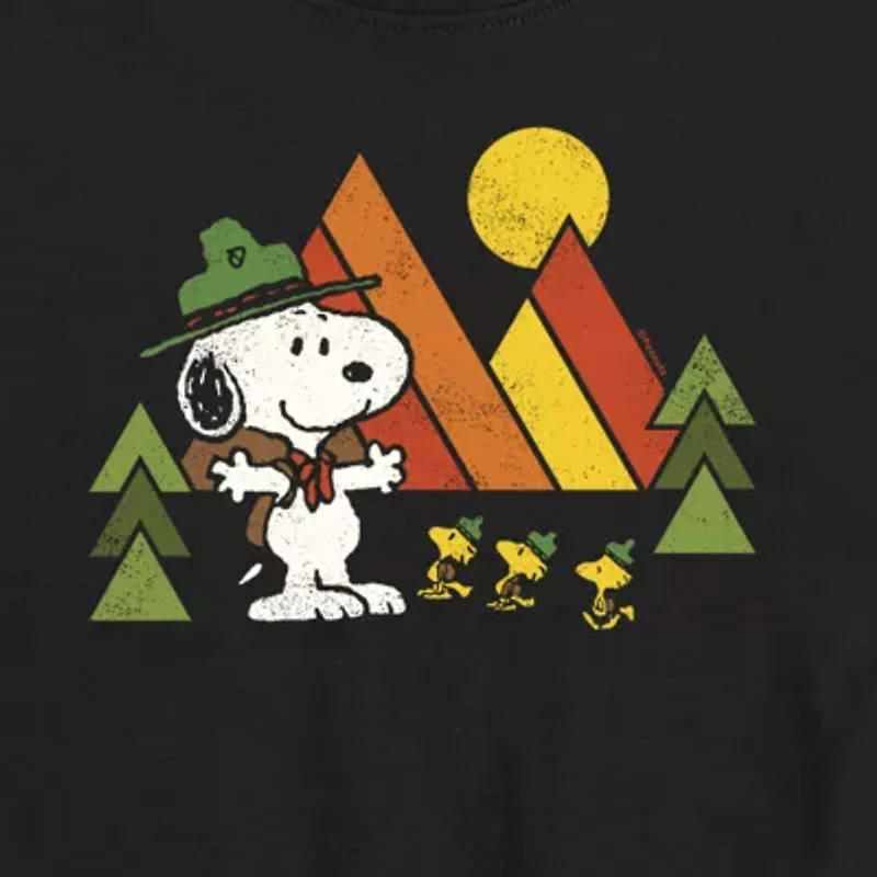 Snoopy Little & Big Kid Boys Crew Neck Short Sleeve Regular Fit Peanuts Graphic T-Shirt