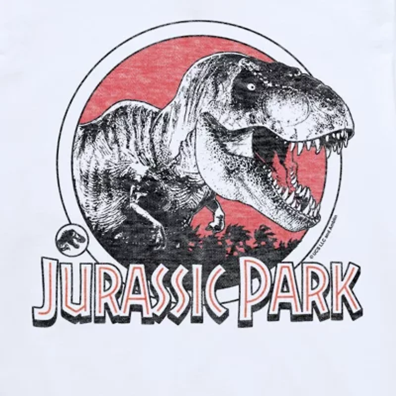 Dinosaur T-Rex Little & Big Kid Boys Crew Neck Short Sleeve Regular Fit Jurassic World Graphic T-Shirt