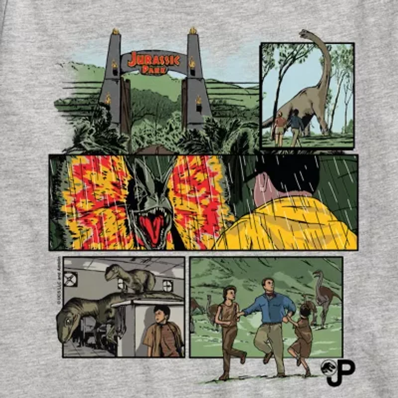 Little & Big Kid Boys Crew Neck Short Sleeve Regular Fit Jurassic World Graphic T-Shirt